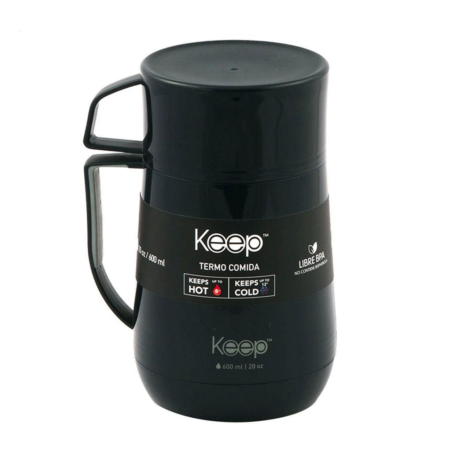 Termo Para Comida PP 600 ml Celeste / Amarillo - Keep-1