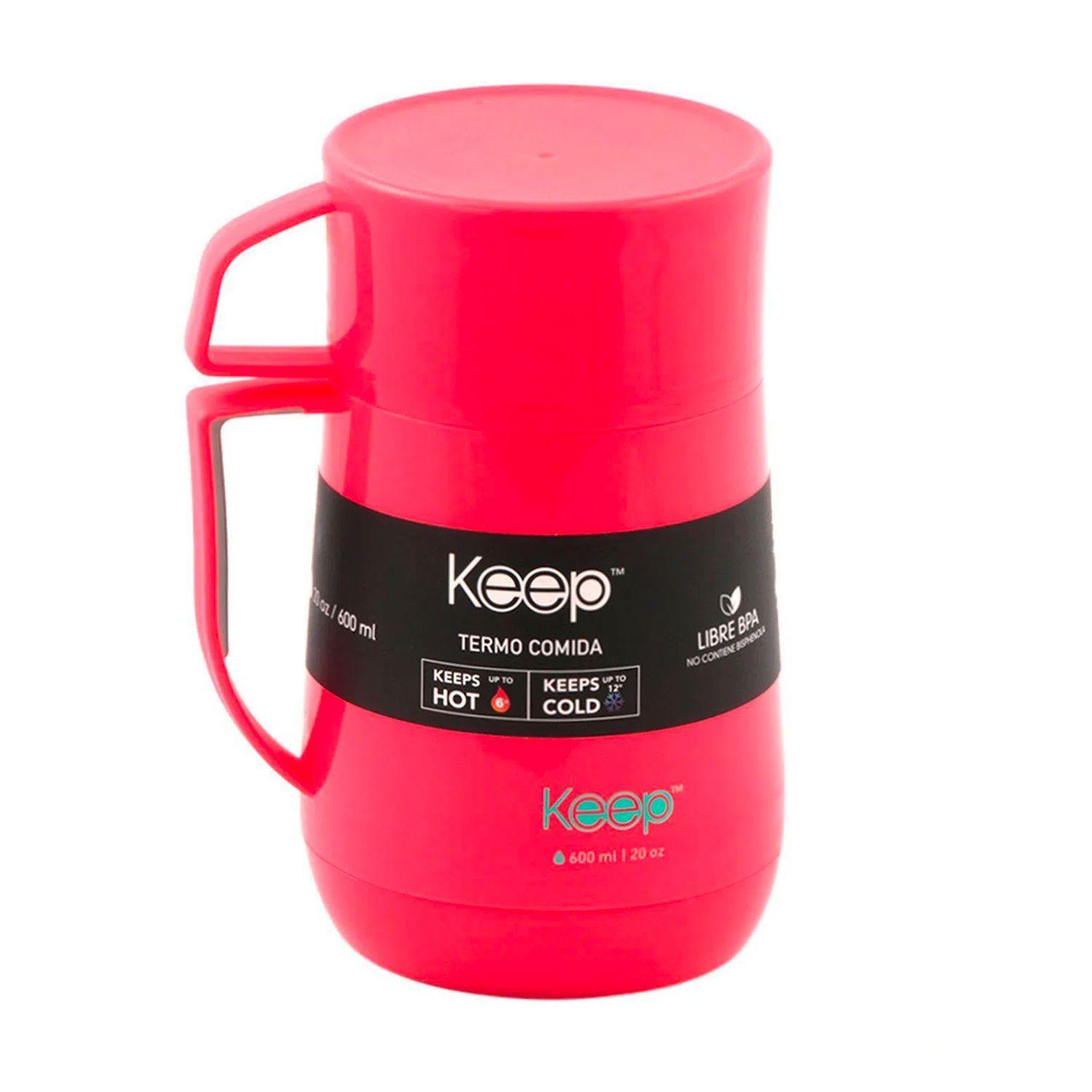 Termo Para Comida PP 600 ml Celeste / Amarillo - Keep-3