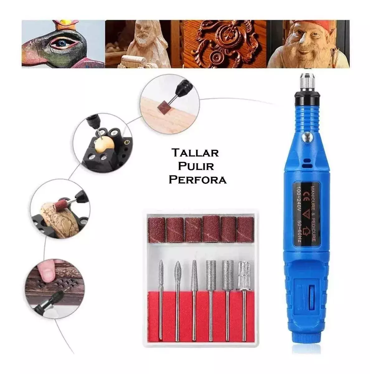 Torno Uñas Manicure 3000 Rpm rosa-6