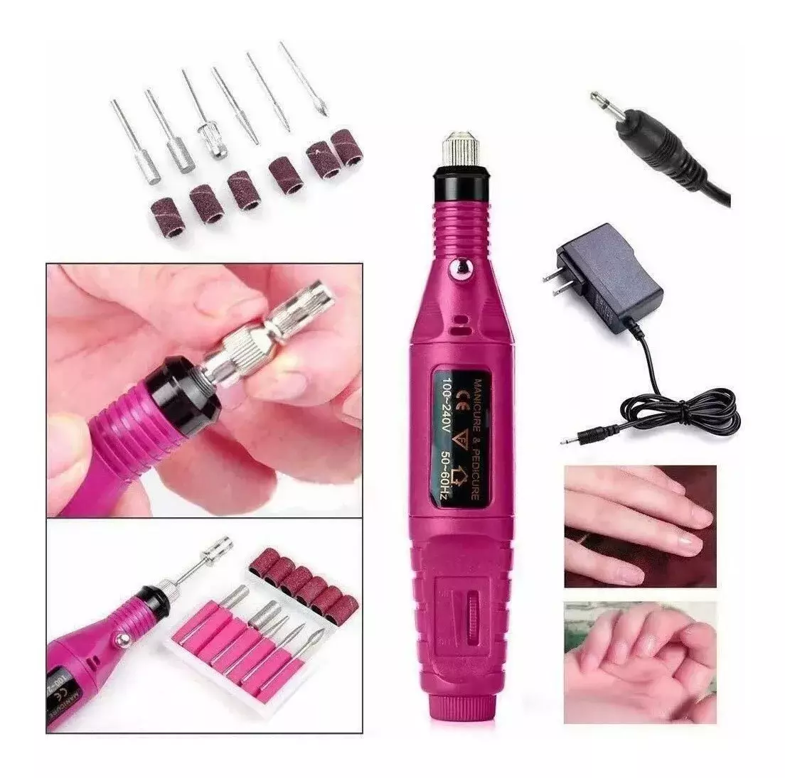 Torno Uñas Manicure 3000 Rpm rosa-3