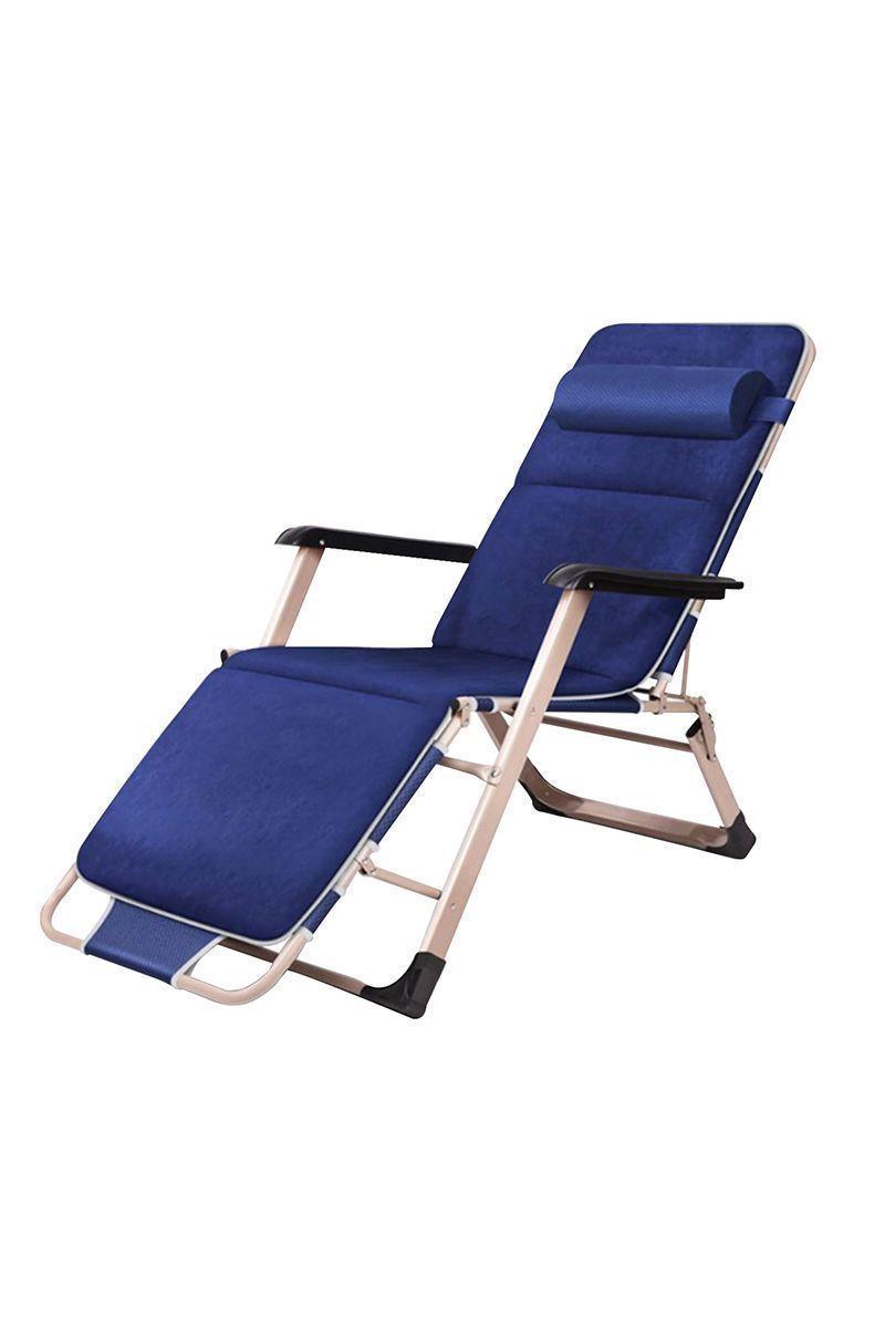 Reposera Plegable y Reclinable Azul-0