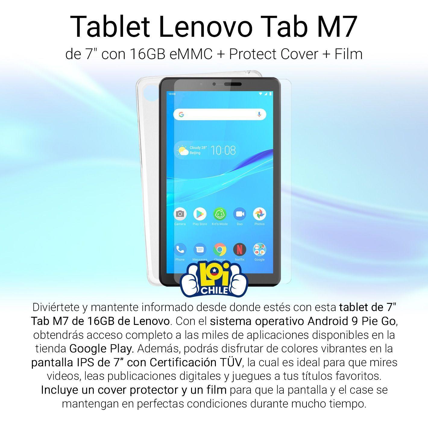 Tablet LENOVO Tab M7 7" IPS 16GB LTE Android+Cover+Film-1