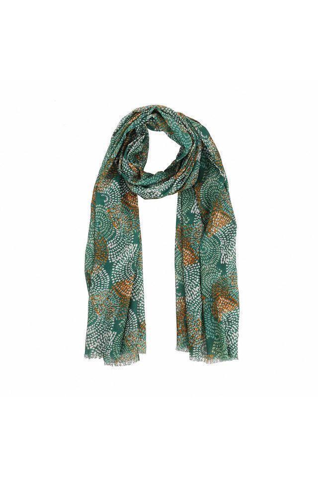 Pañuelo Estampado Verde Organic Nature Abanicos Humana-0