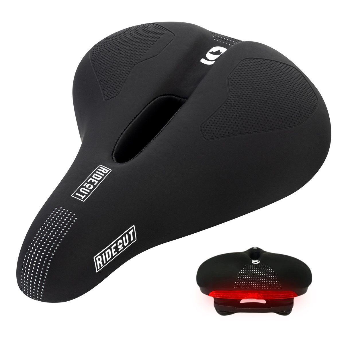 Asiento Sillin Bicicleta Antiprostático Flyrock +Luz Trasera-0