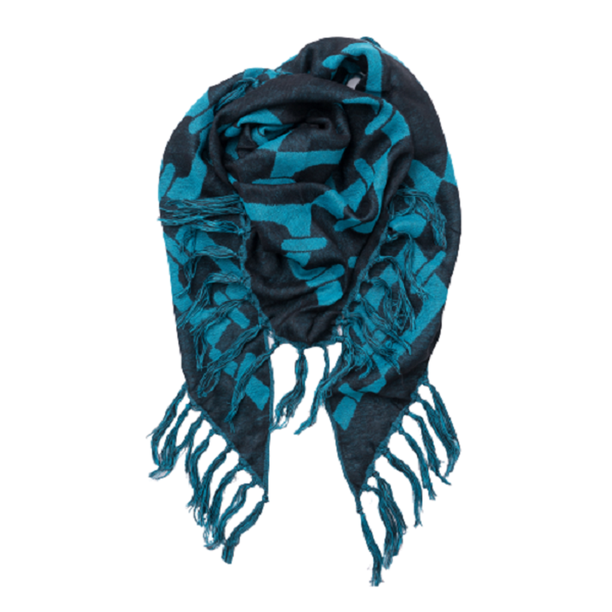 Pañuelo Mujer  Modelo Triangular, Color Turquesa-0
