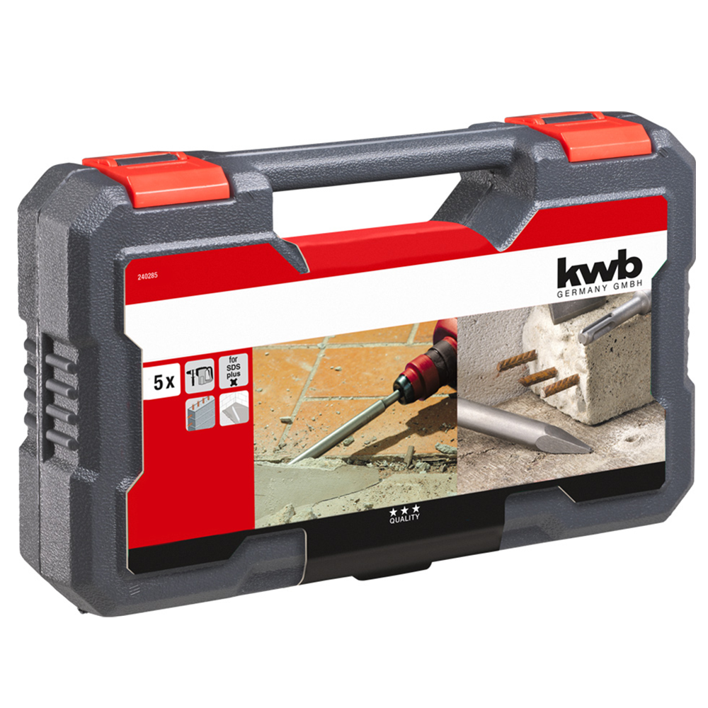 Set Cinceles Para Rotomartillo Sds Plus 5 Pcs Kwb-2