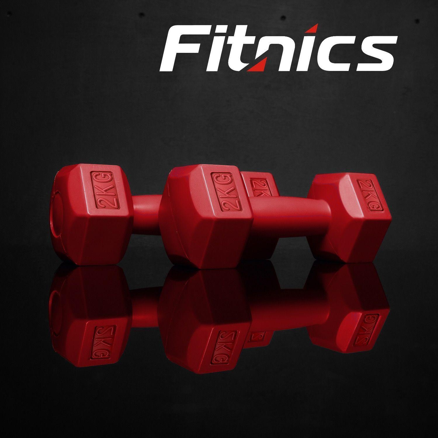 Mancuernas 2Kg c/una 4Kg Total PVC Cementada Hexagonal Set 2-2