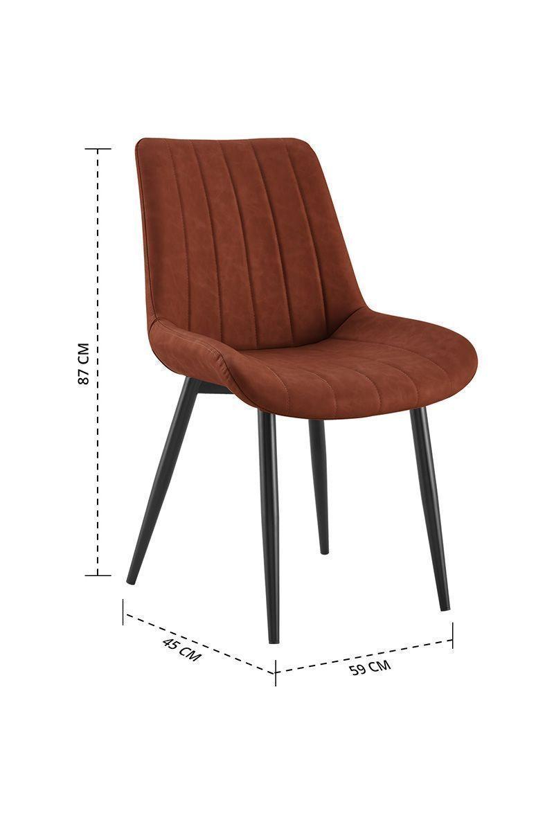 Pack 2 Silla Comedor Sitial Dorianna Café-2