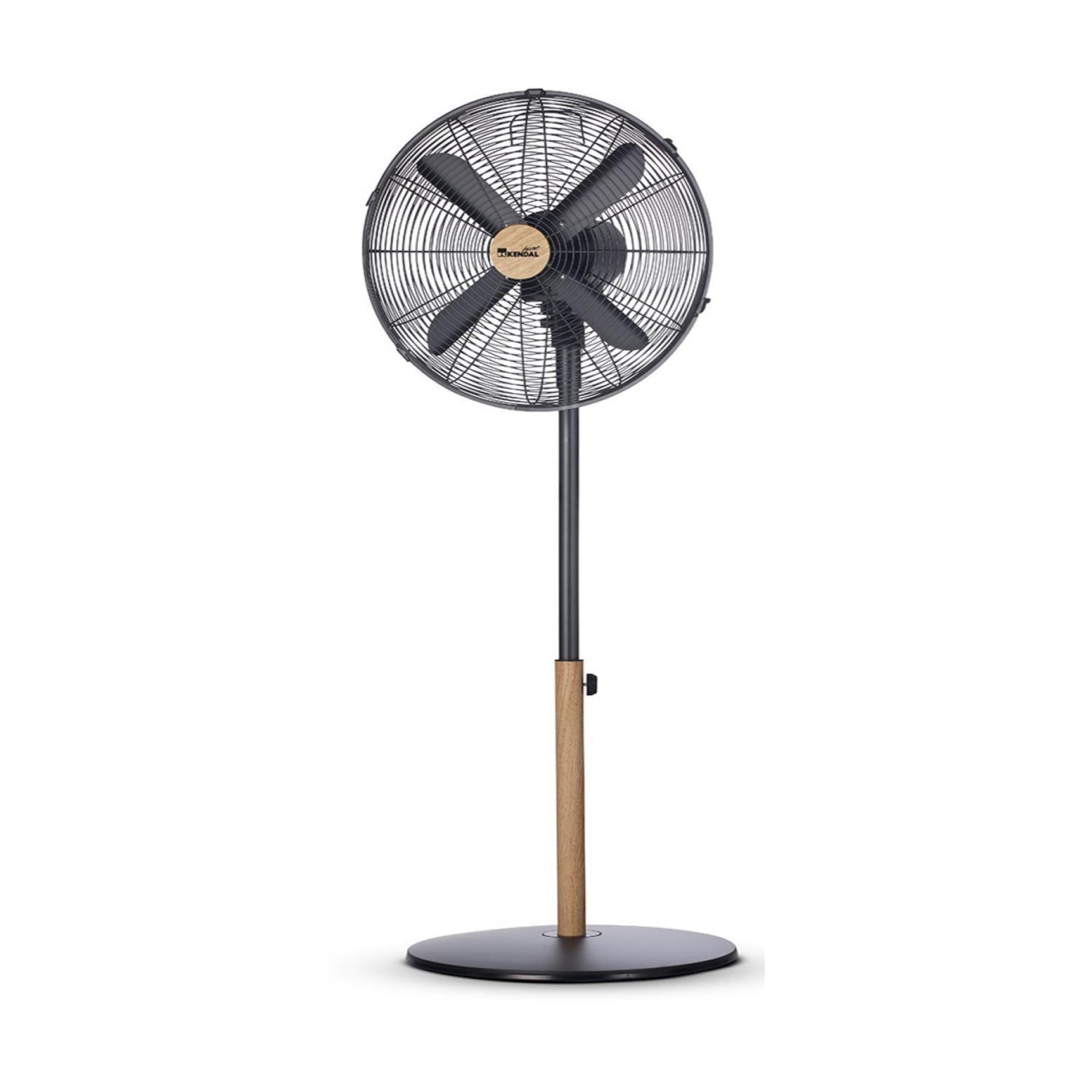Ventilador Pedestal 16" metal madera -0