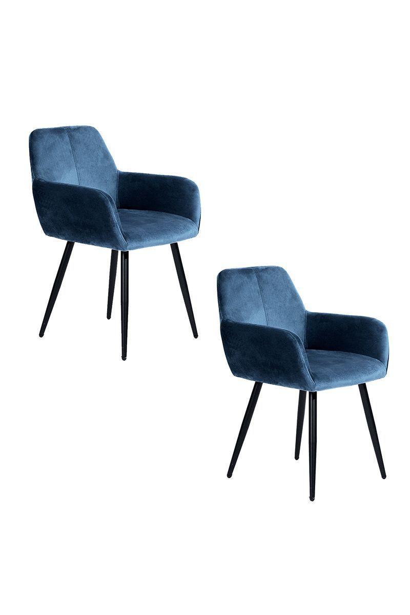 Pack 2 Silla Sitial Lyanco De Comedor Azul-0