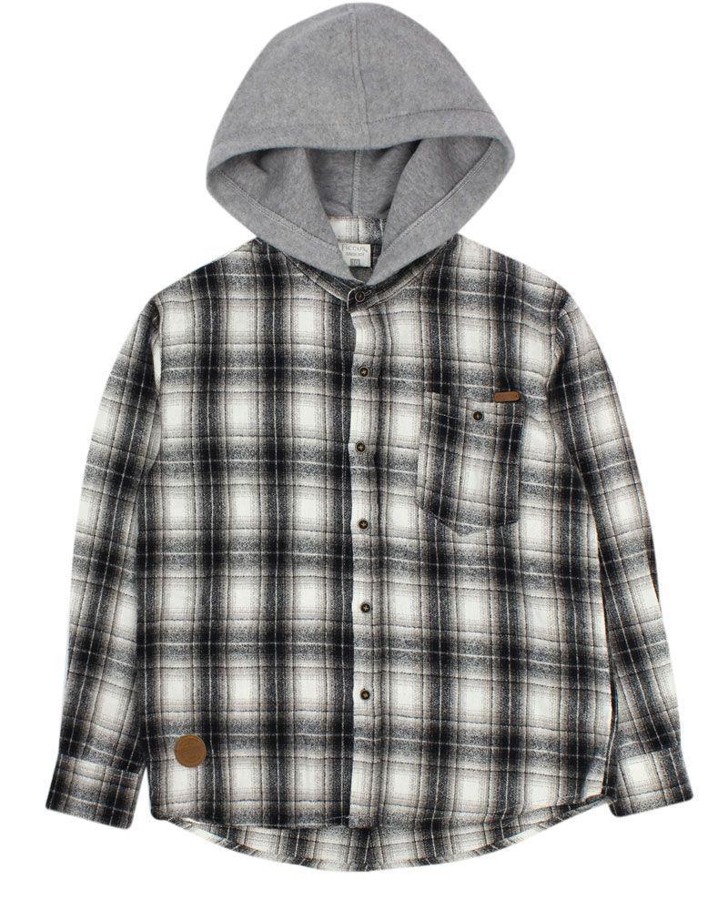 Camisa Jr Niño Escocesa C/Capuchon Ficcus-0