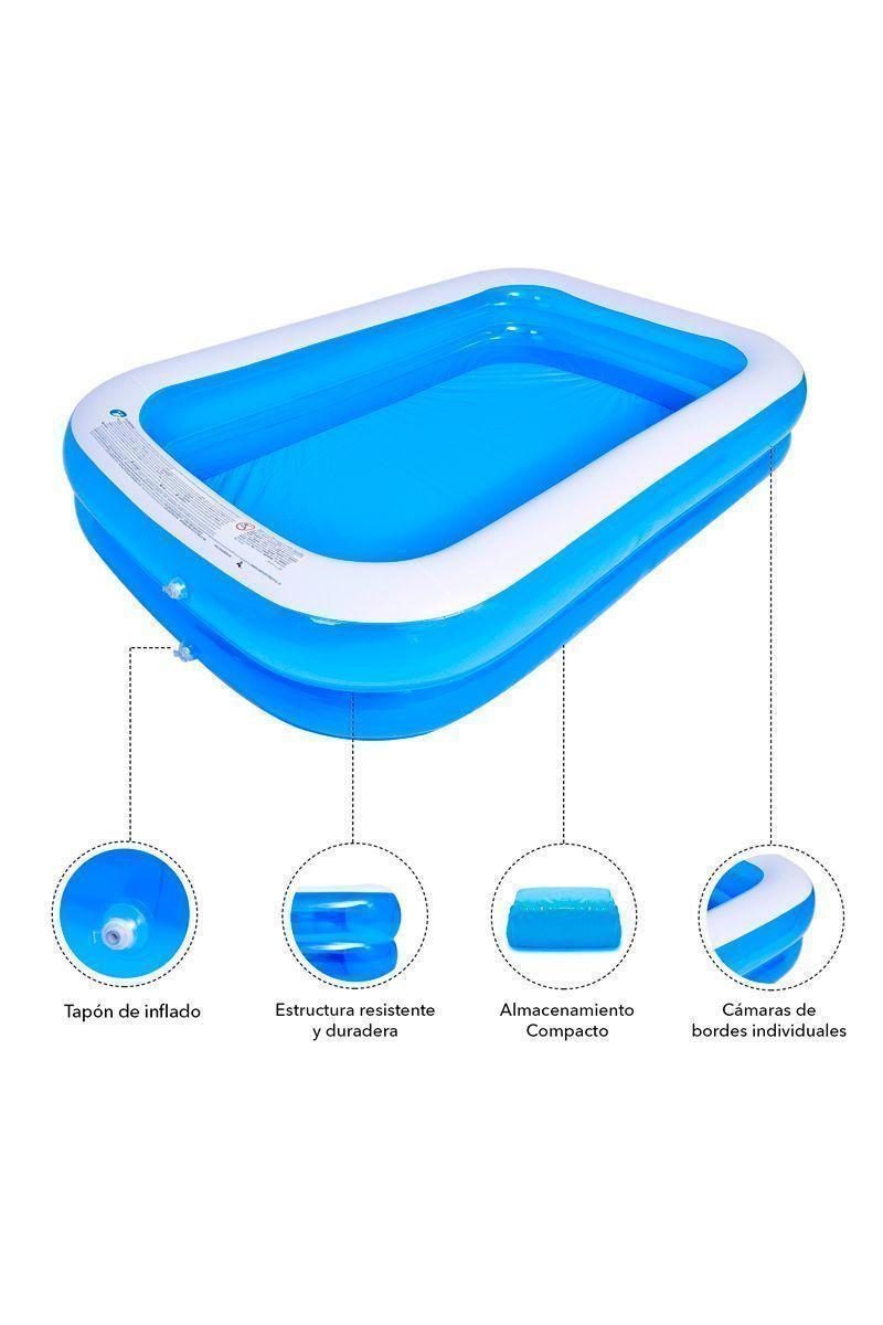 Piscina Rectangular Inflable 780 L 235x155x40 cm-3