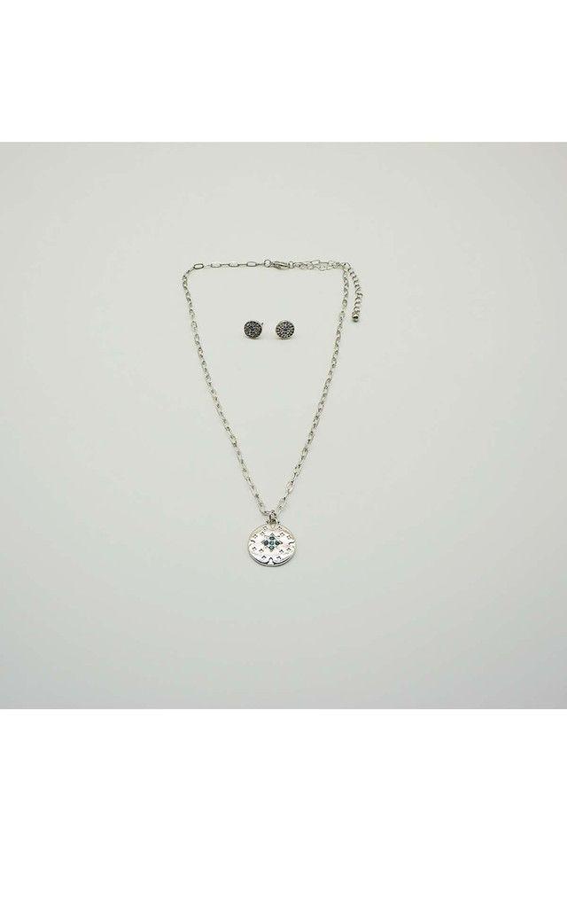 Collar Set Star Plateado i-D-0
