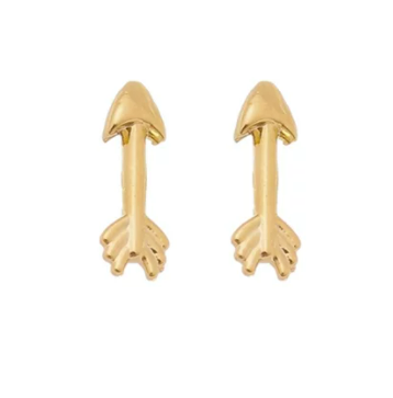 Aros Flecha Bañado en Oro Philippa Joyas-0