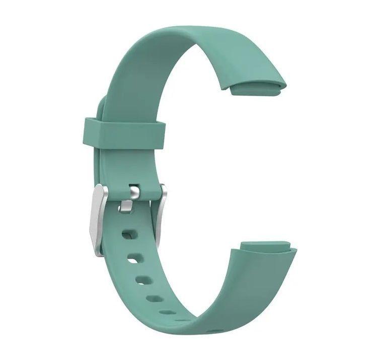 Correa Silicona Compatible Fitbit Luxe 15,4mm Verde Militar-1