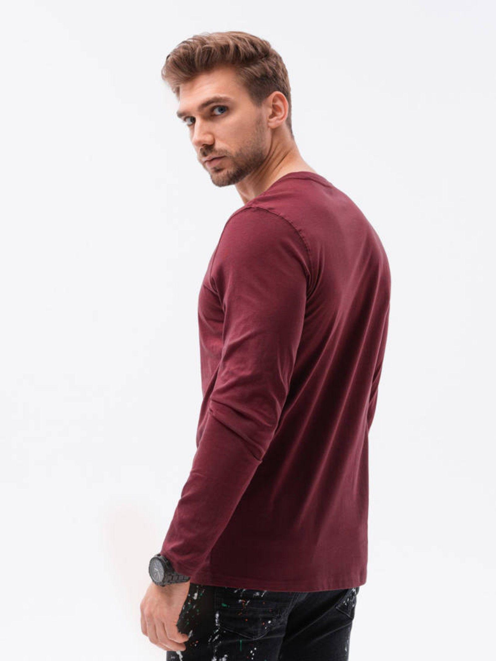 Polera Hombre Manga Larga Cuello V -3