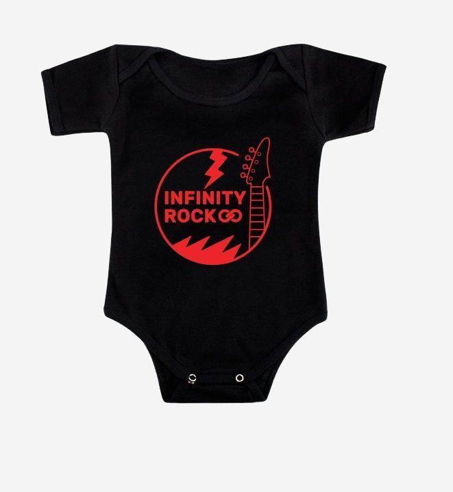 Body Bebé Infinity Rock Baby Infantil Guitarra Eléctrica Negro-0