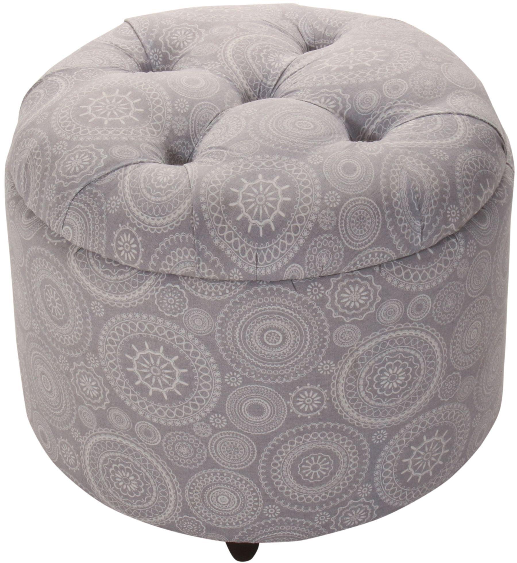 Pouf Baúl Zoe Mándala Estampado 60x60x50 Cm Máxima Design-3