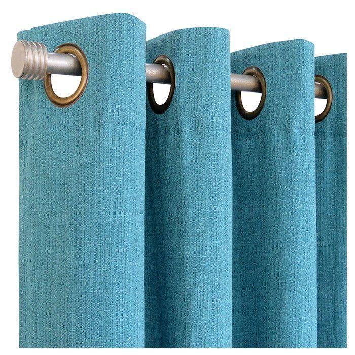 Set de cortinas 8 piezas (2 paños + 2 velos + 4 amarres) Turquesa-0