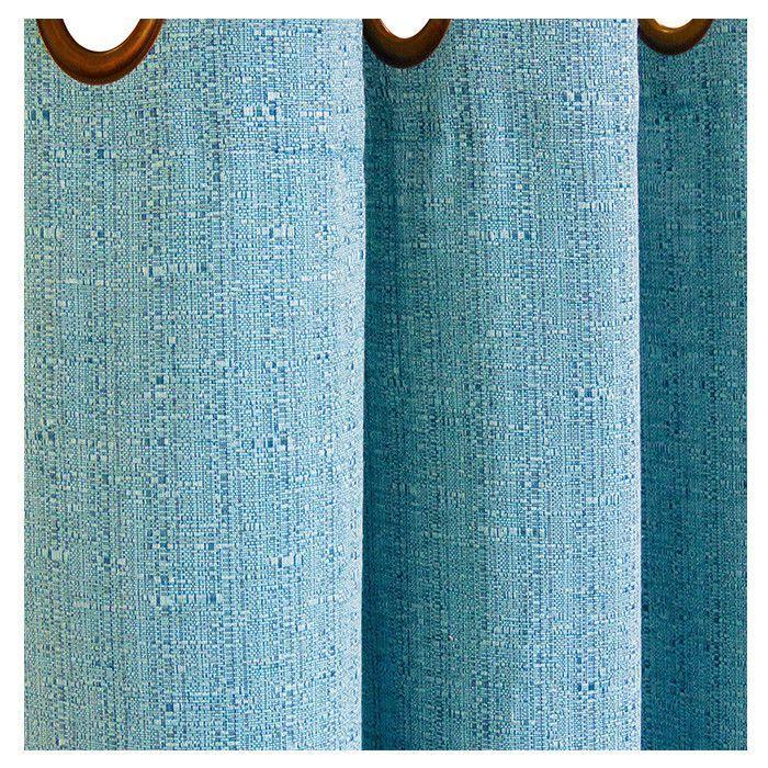 Set de cortinas 8 piezas (2 paños + 2 velos + 4 amarres) Turquesa-2