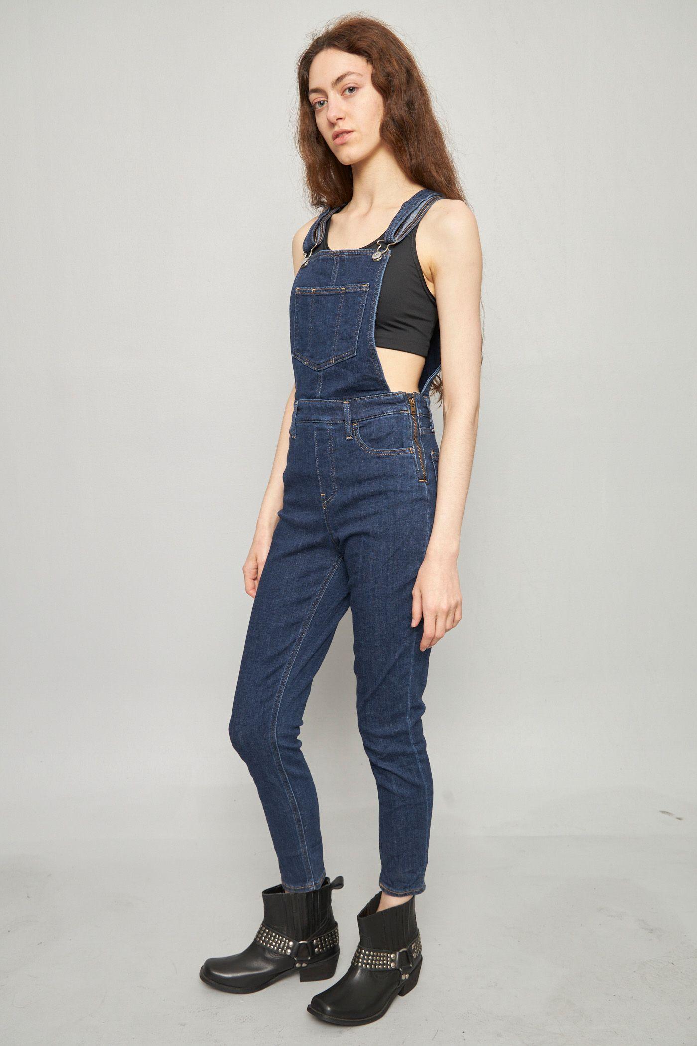 Jardinera casual reciclado azul levis talla XS  -1