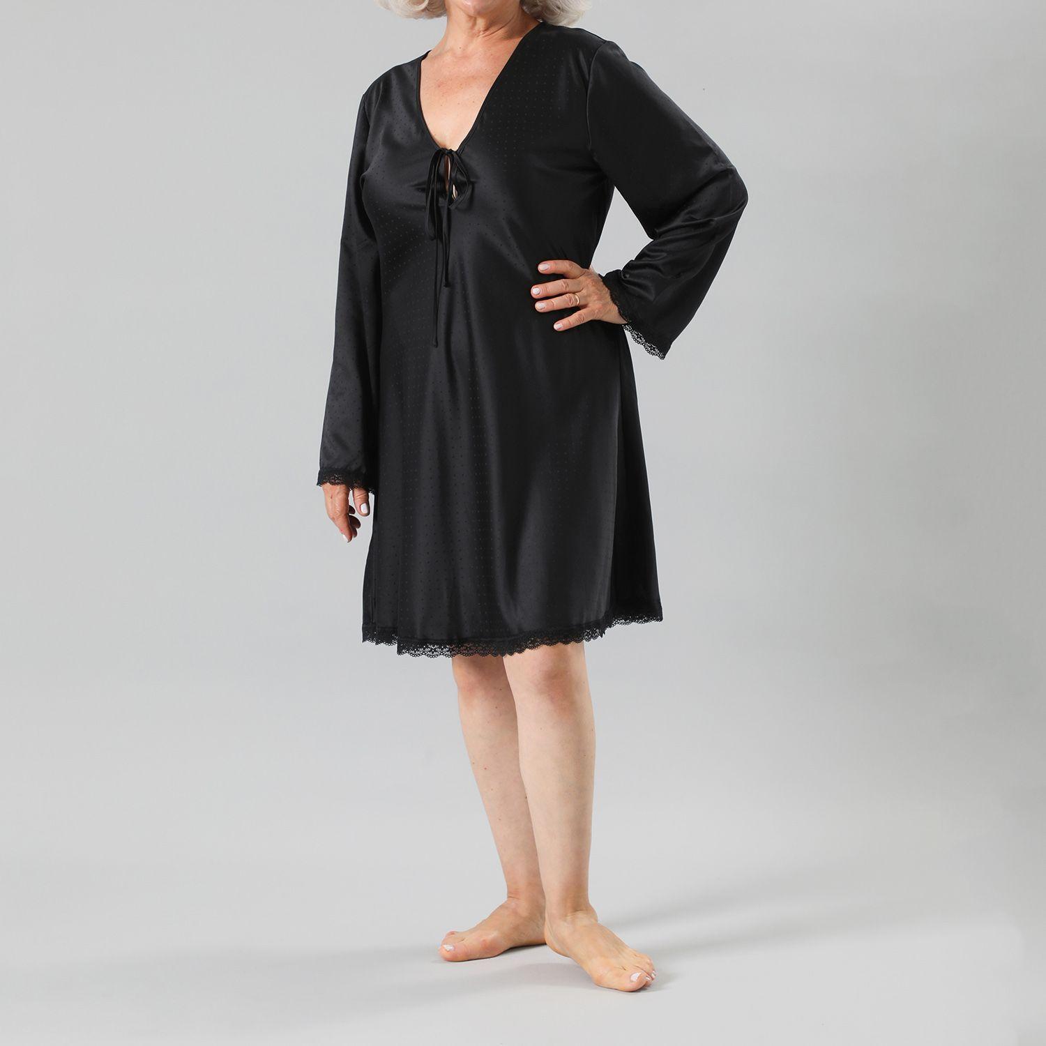 Camisola Amarra Satin Jacquard M Larga-0