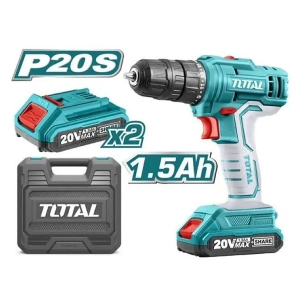 Taladro Atornillador Inalambrico 20v 10mm Total-1