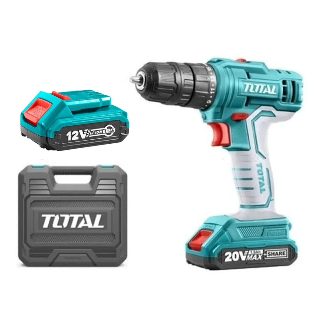 Taladro Atornillador Inalambrico 20v 10mm Total-0