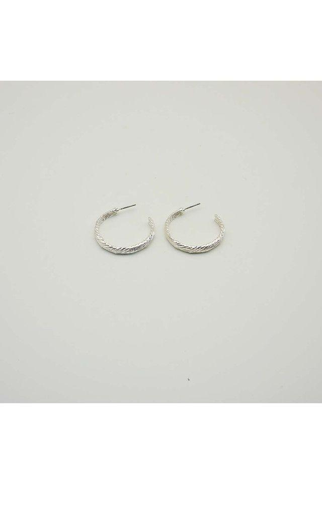 Aro Argolla Lineas Plateada i-D-0