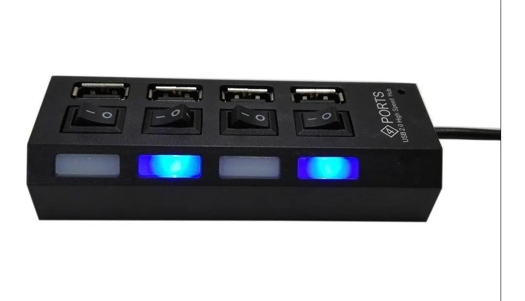 Hub 4 Puertos Multi Usb 2.0 Indicador Luz-1