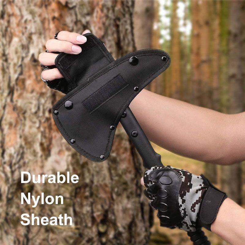 Hacha CAMPING Táctica Tomahawk PUNTA con funda colección camping AC57-2