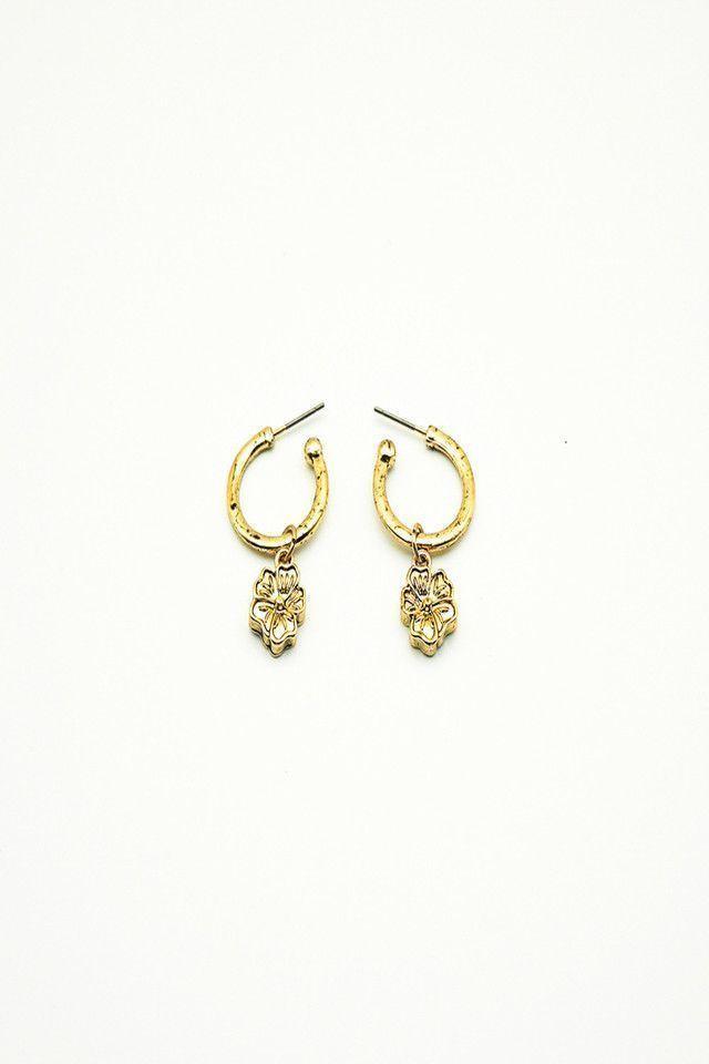 Argollas Doradas Flor Antique i-D-0