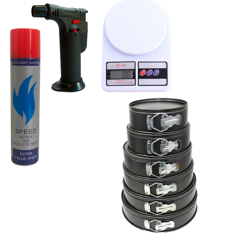 Molde Reposteria 6 Piezas + Balanza + Soplete Gas-0