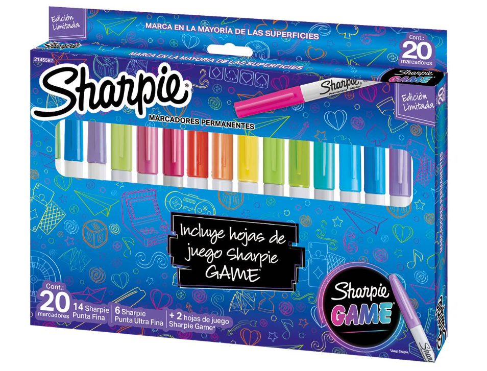 Pack Libro Vamos a pintar + 20 Sharpie Game-2