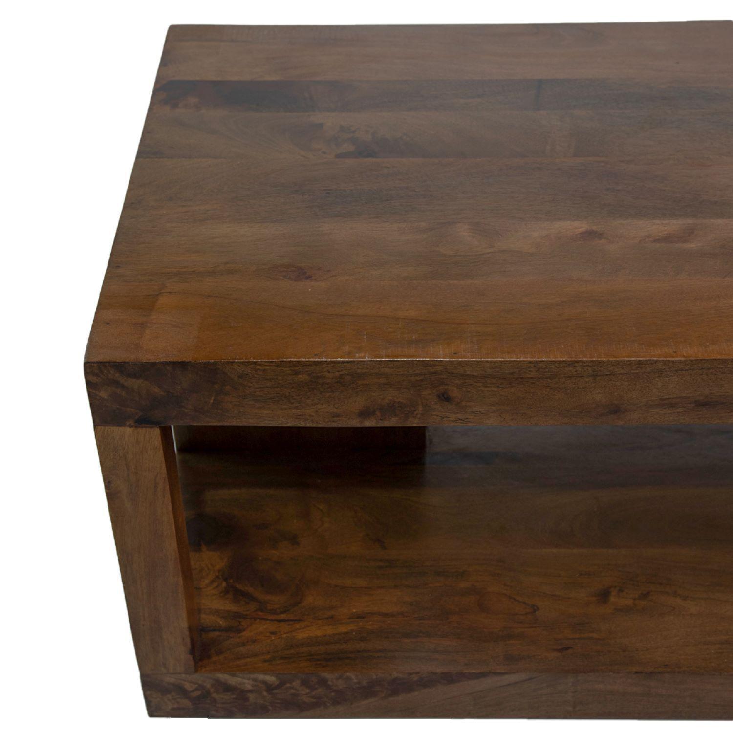 Mesa De Centro Rectangular Madera De Mango 115x60x45cm-3