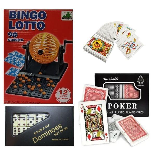 Pack BINGO Naipe Español Naipe Ingles y Dominó-0