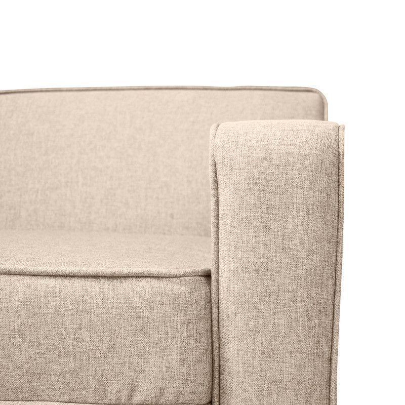 Sofá Lilen Chenille Tipo Lino Beige  3 Cuerpos-3