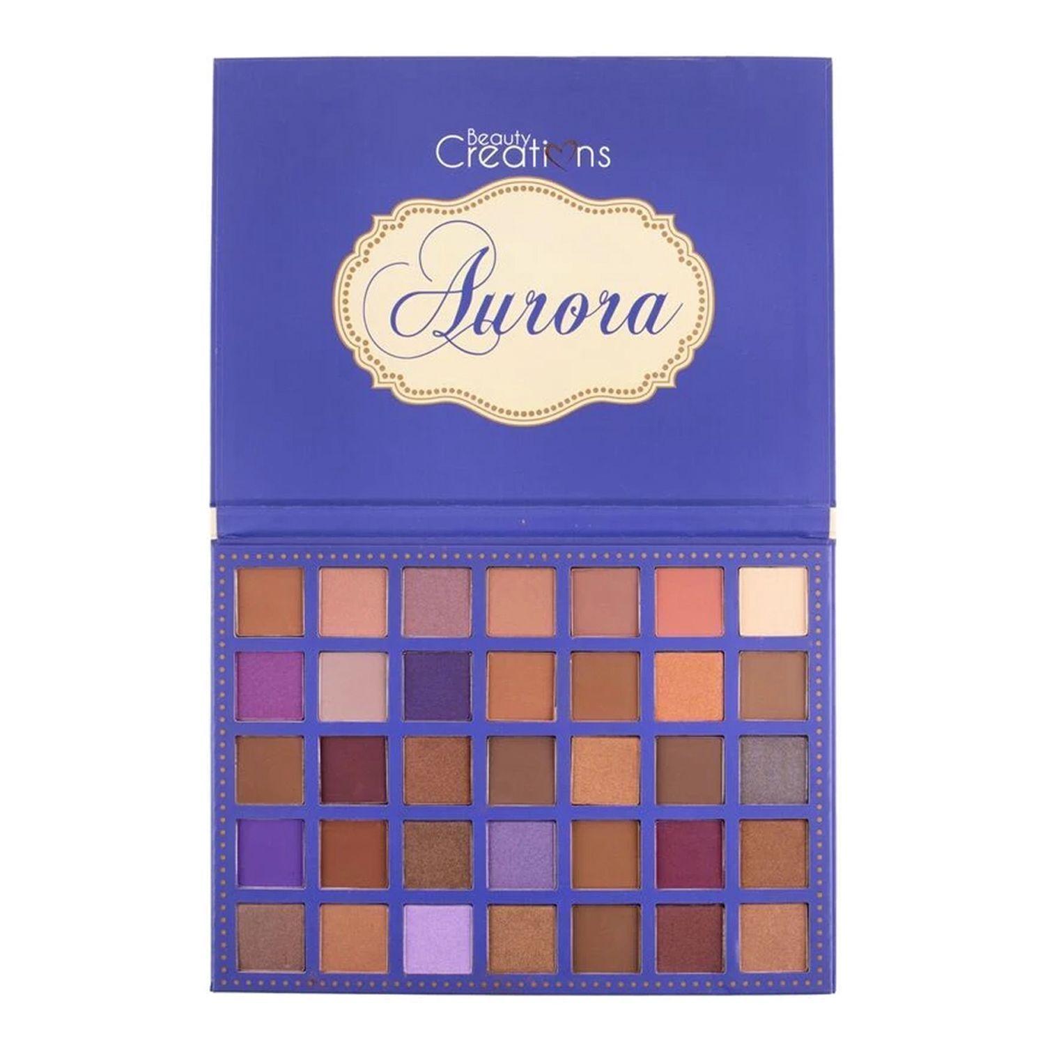Pack Paleta De Sombra "Aurora" + Set 12 Brochas Holo Fun y Estuche de Beauty Creations-1