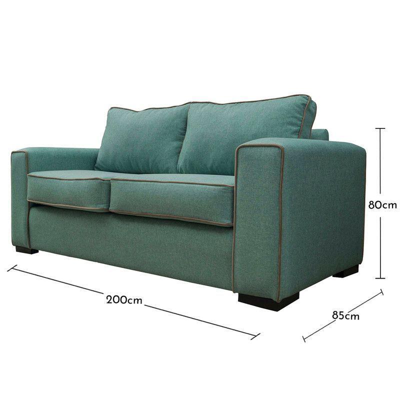 Sofá Gabro Chenille Tipo Lino Verde 3 Cuerpos-4