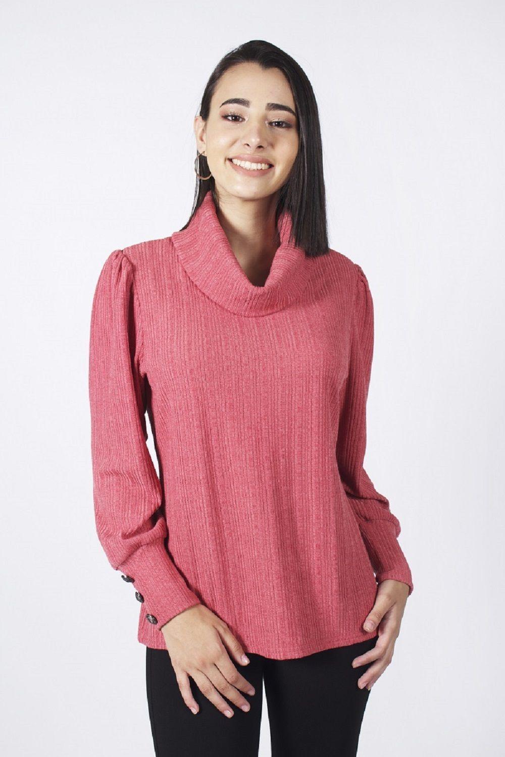 Sweater cuello alto coral-0
