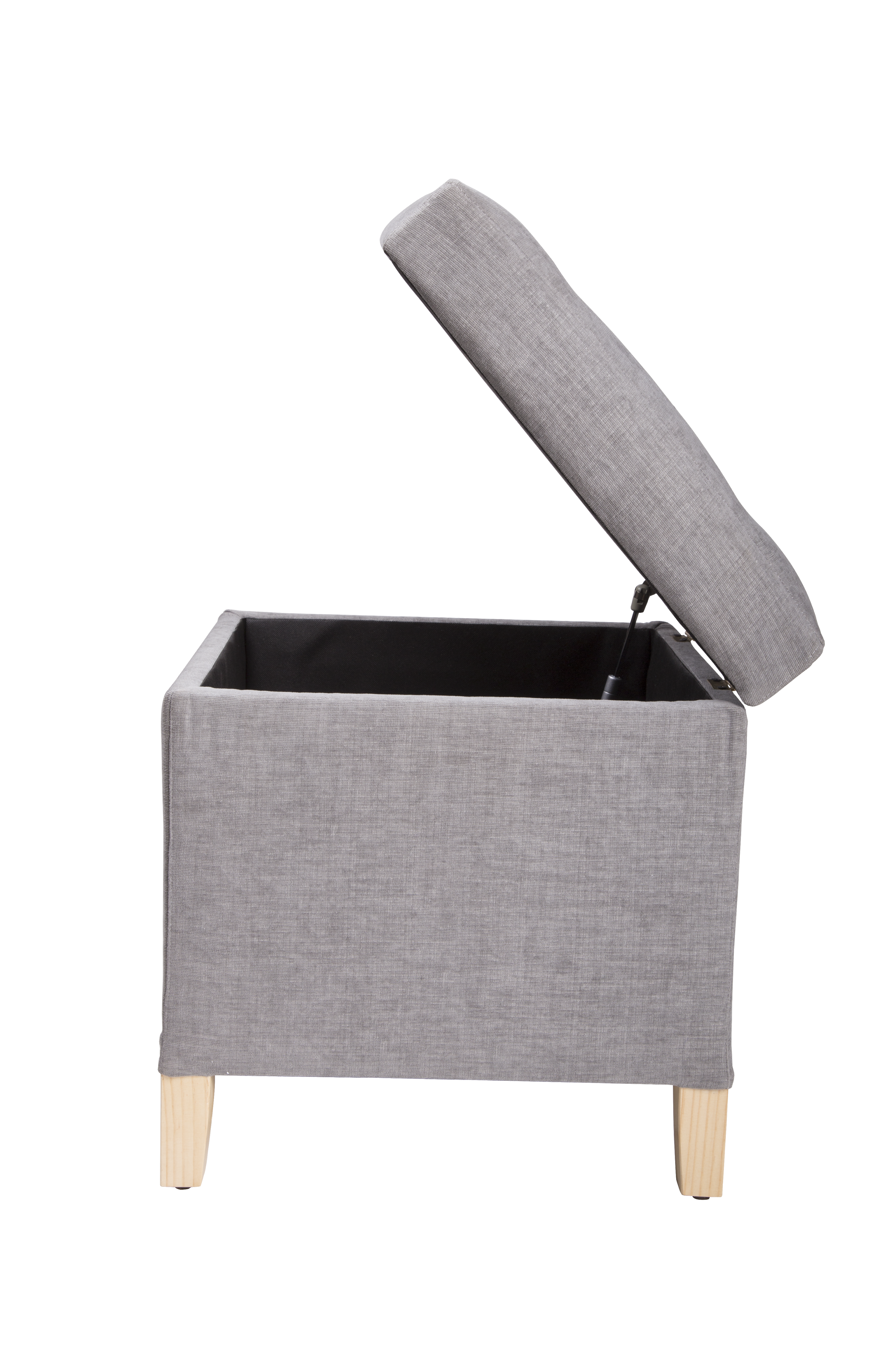 Pouf-Baúl Rucato Gris-Claro Altea 46x46x50 cm Máxima Design-7