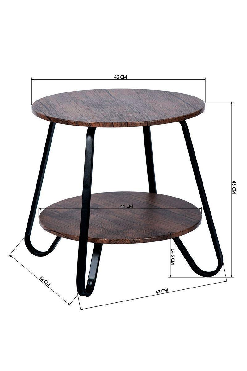 Mesa Lateral Doble Cerezo Café-2