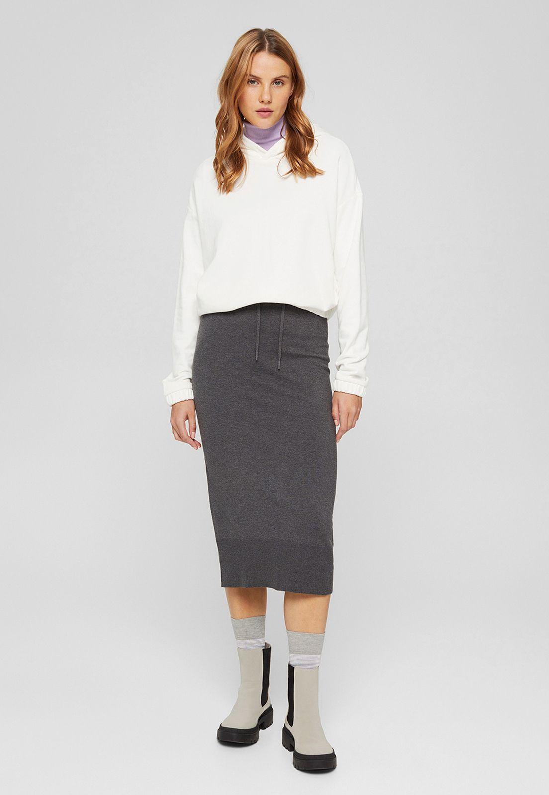 Falda Midi Esprit-0