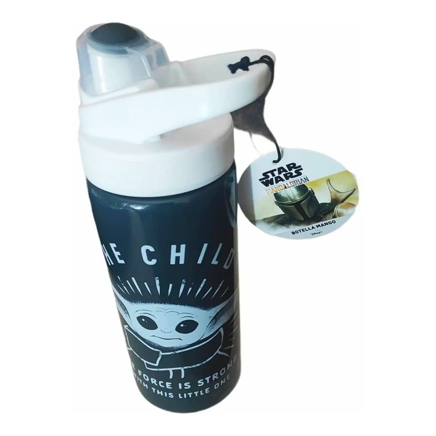 Botella Metálica Con Mango 600 ml Diseño Baby Yoda-3