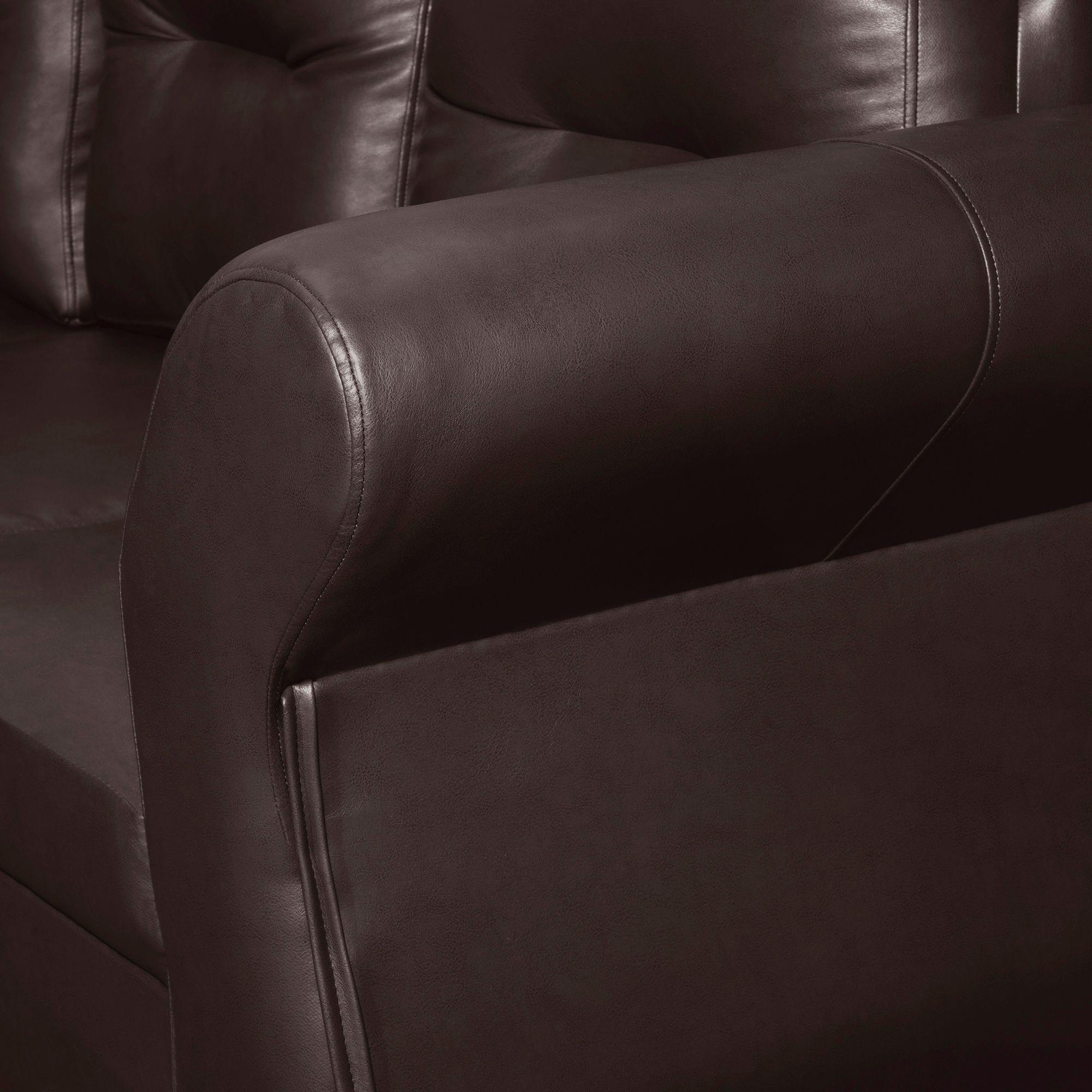 Sofa Seccional 3-2 Emma PU Café-5
