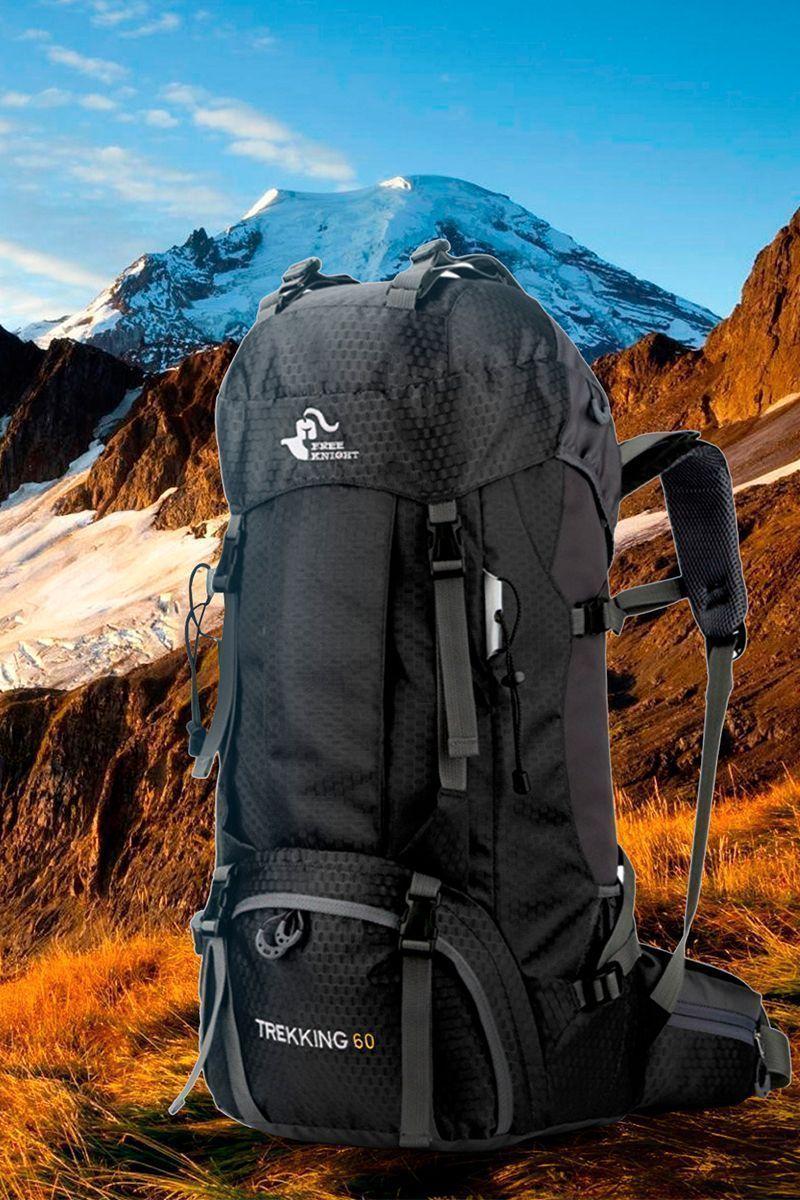 Mochila 60 L Outdoor Trekking Camping Negro-5