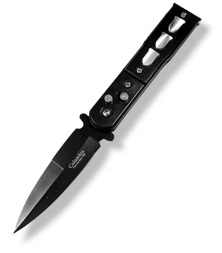 Cuchillo Navaja Cortapluma Automatica Black Bullet AJ89-0