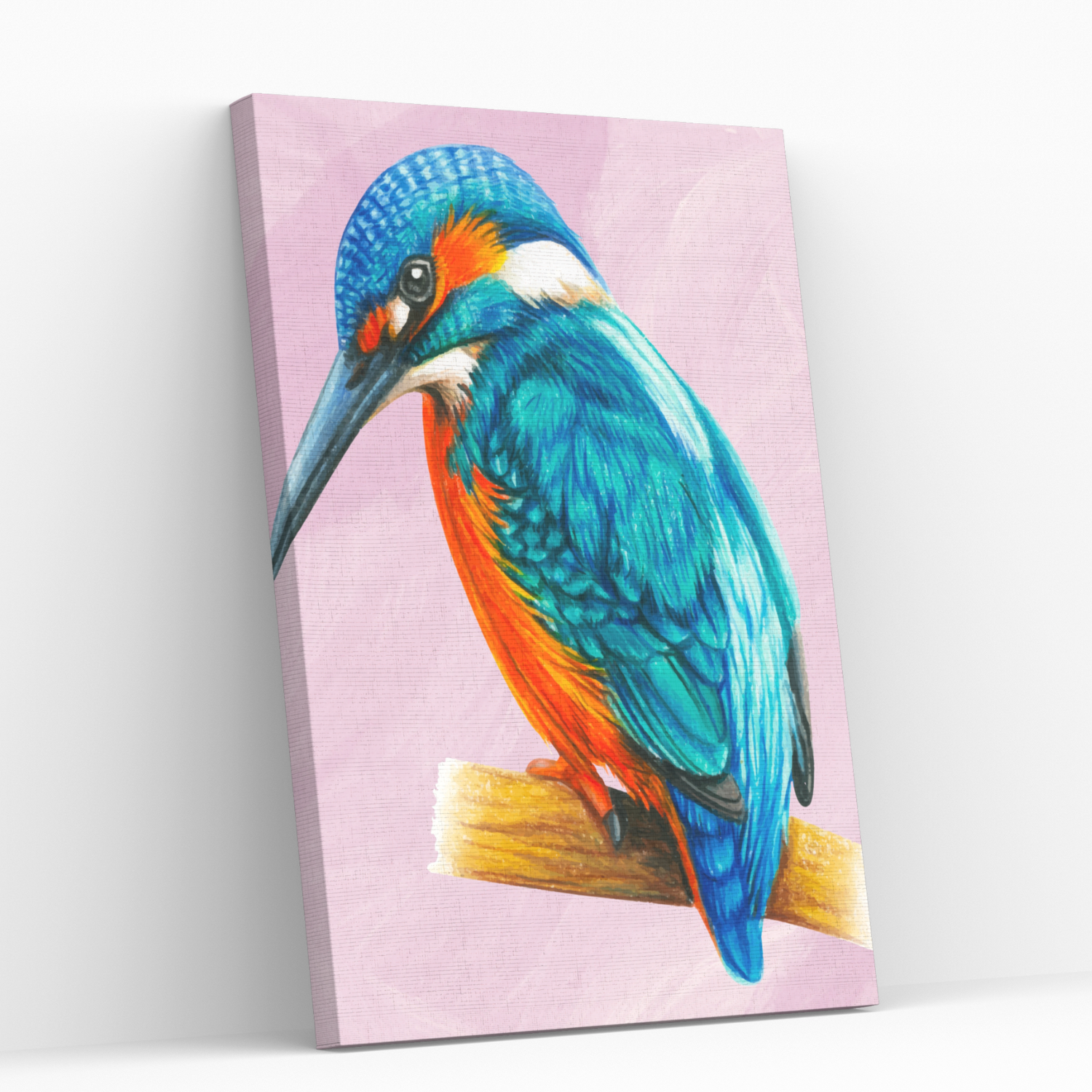 Pintura por números 25x35cm en bastidor Pájaro Azul - Painting by number-0