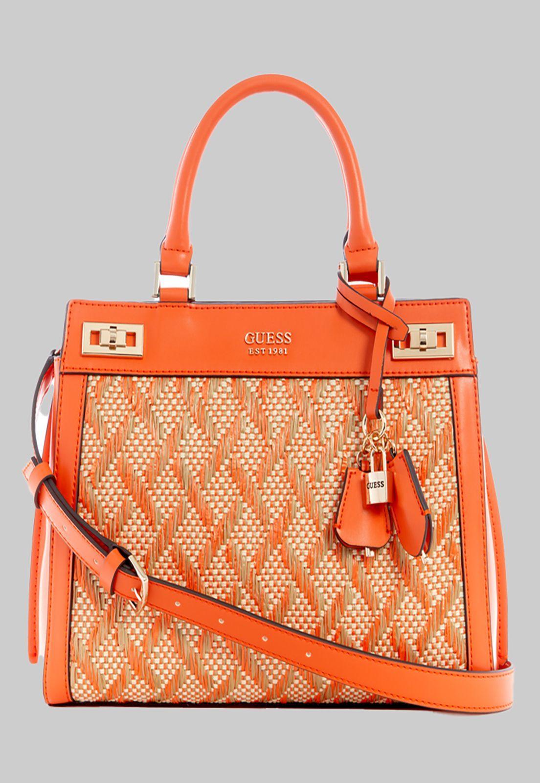 Cartera Guess Katey Luxury Satchel Ora Naranjo-0