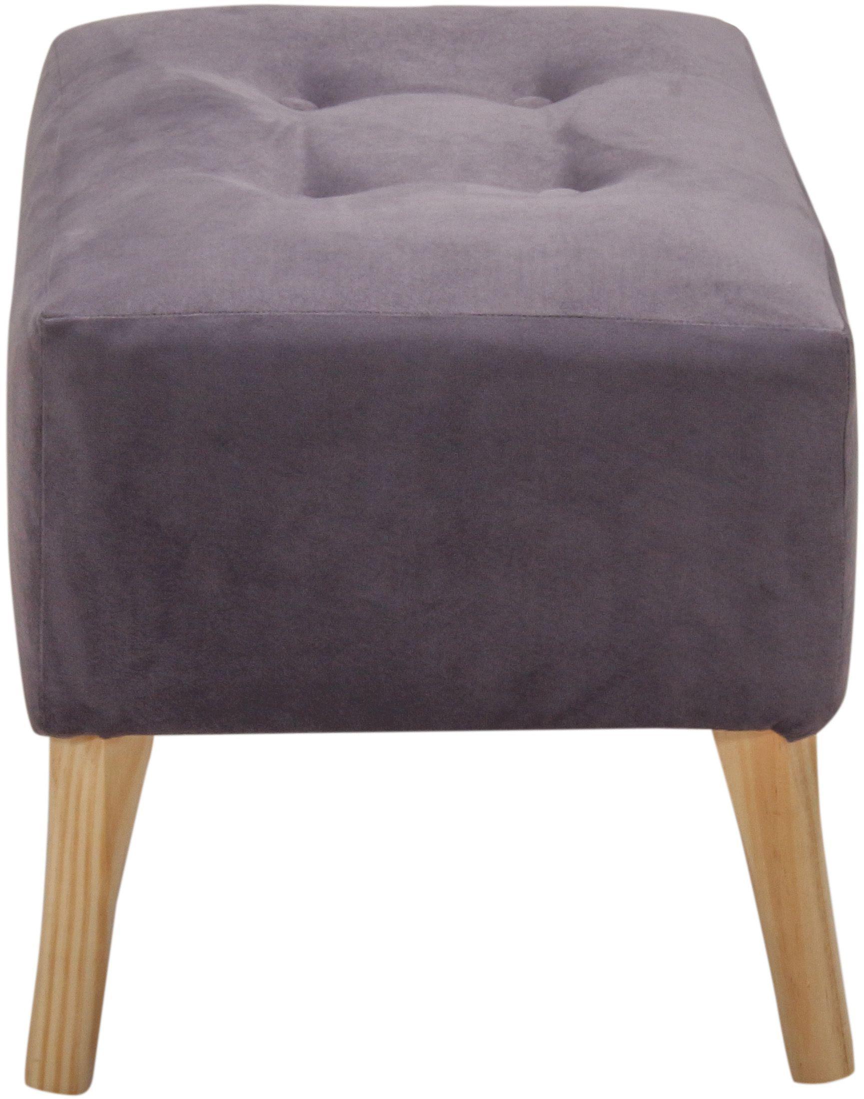 Pouf Petrum Gris Felpa 62x42x42 cm Máxima Design-3